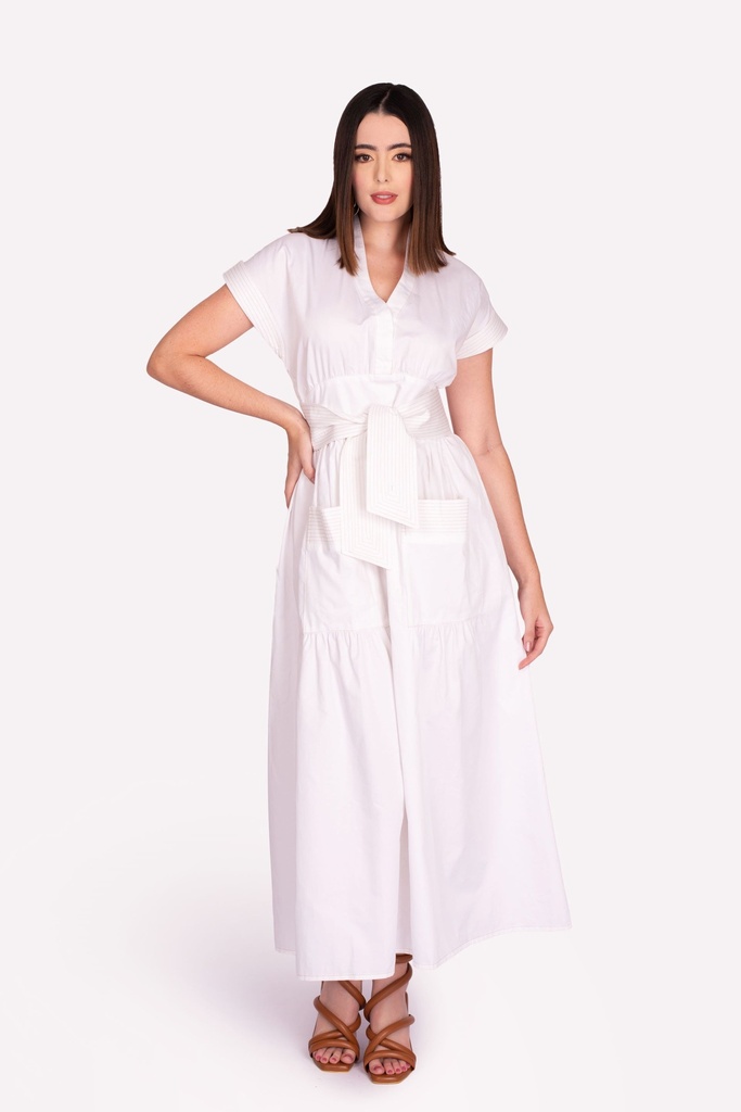 03SLM00075 VESTIDO SANTORINI FJON PESPUNTE